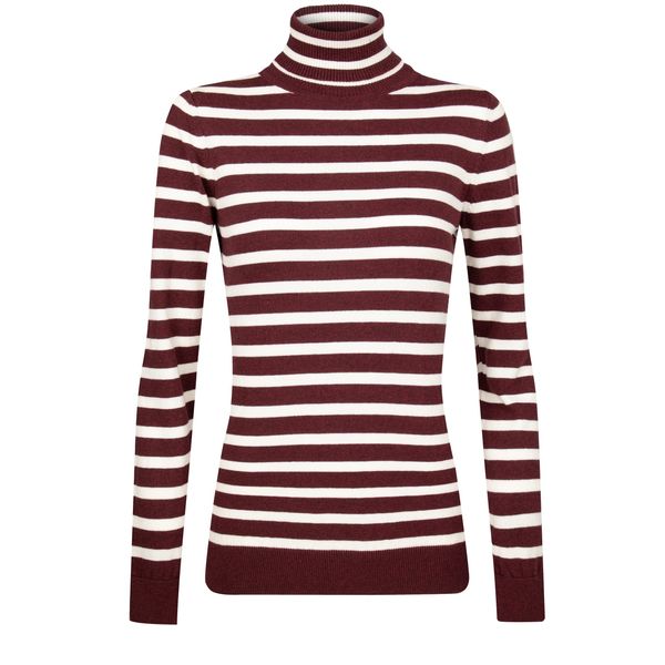 Rollkragenpullover Felix Hardy "Rollkragenpullover", Damen, Gr. M, Braun (Bordeaux), 100% Baumwolle, Pullover Rollkragenpullover-image