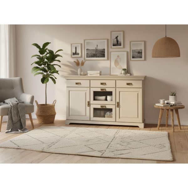 Sideboard Otto Home "RüGen", Beige (Kaschmir), B:145Cm H:85Cm T:40Cm, Massivholz, Sideboards, Sideboard, Kommode Aus Massiver Kiefer, Fsc, Breite 145 Oder 180 Cm-image