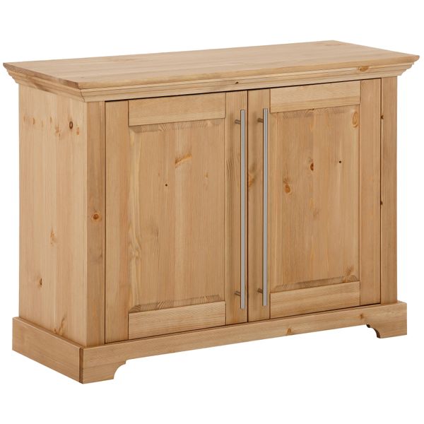 Sideboard Otto Home "Melissa", Beige (Natur), B:94Cm H:70Cm T:39Cm, Fsc-Zertifiziertes Massivholz, Sideboards, Sideboard, Kommode Im Klassischen Landhausstil, Massivholz, Fsc, Breite 94 Cm-image