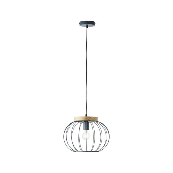 Brilliant Lampe, Sorana Pendelleuchte 1Flg TüRkis, Metall/Holz, 1X A60, E27, 40W,Normallampen (Nicht Enthalten)-image
