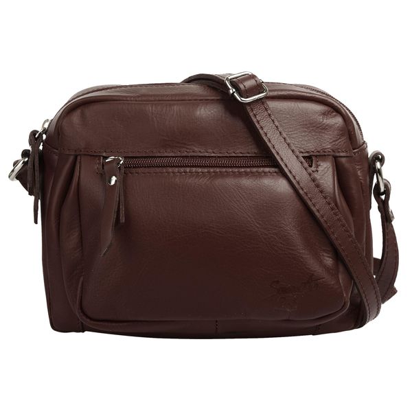 UmhäNgetasche Samantha Look, Damen, Gr. B/H/T: 23Cm X 18Cm X 5Cm Onesize, Braun, Leder, Unifarben, Taschen UmhäNgetasche, Echt Leder-image