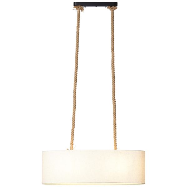 Brilliant Pendelleuchte "Sailor", Beige (Natur, Weiß), 2, H: 120Cm, 1 Stk., Leuchten, HäNgelampe, 2-Flammig Natur/Weiß, Pendelleuchte-image
