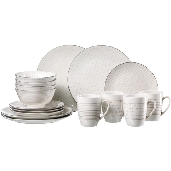 Kombiservice Ritzenhoff & Breker "Lahti", Beige, 16 Stk., Porzellan, Geschirr-Sets, Kombiservice, Aus Porzellan FüR 4 Personen-image