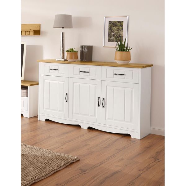 Sideboard Otto Home "Trinidad", Gelb (Weiß, Honigfarben), B:148Cm H:89Cm T:37Cm, Sideboards, Sideboard, Kommode, Breite 148 Cm-image