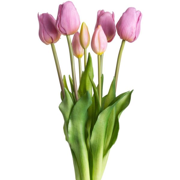 Kunstpflanze Otto Home "Maiva", Lila (Mauve), B:20Cm H:47Cm T:20Cm, Kunststoff, Kunstpflanzen, Kunstpflanze, TulpenbüNdel Im 7Er-Set-image