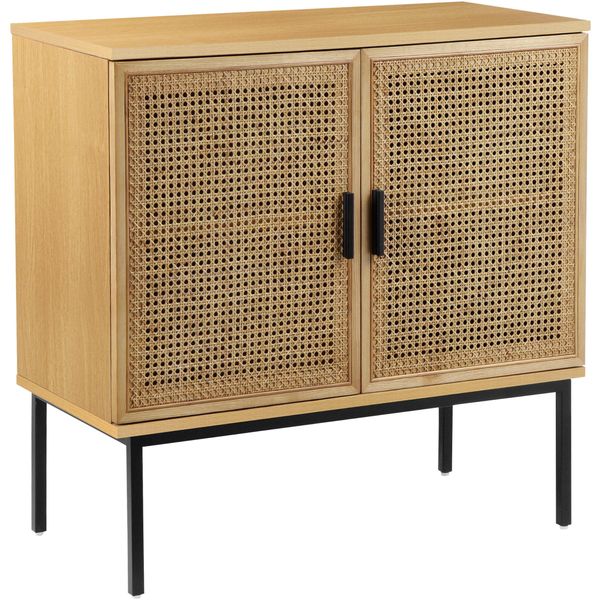 Sideboard Otto Home "Feines", Naturfarben, B:85Cm H:85Cm T:40Cm, Sideboards, Sideboard, Fsc-Holz, Melamin, Mdf, Metall & Abs Mit Soft-Close, Breite 85 Cm-image