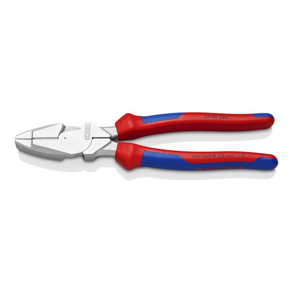 Knipex 09 05 240 Kraft-Kombizange "Lineman's Pliers"" Amerikanisches Modell Mit Mehrkomponenten-HüLlen Verchromt 240 Mm)"-image