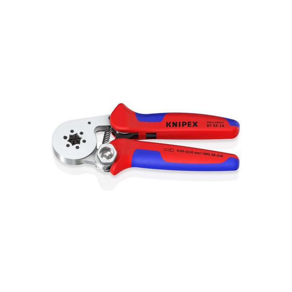 Knipex 97 55 14 Sb Selbsteinstellende Crimpzange FüR AderendhüLsen Mit SeiteneinfüHrung Mit Mehrkomponenten-HüLlen Verchromt 180 Mm)-image