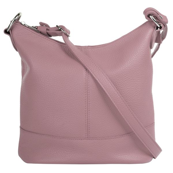 UmhäNgetasche Cluty, Damen, Gr. B/H/T: 26Cm X 24Cm X 14Cm Onesize, Lila (Violett), Leder, Leicht GläNzend, Unifarben, Taschen UmhäNgetasche, Echt Leder, Made In Italy-image