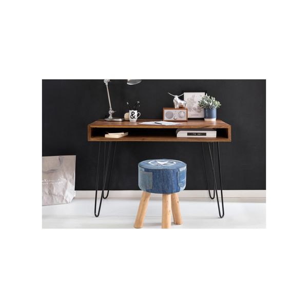 Wohnling Schreibtisch Bagli Massivholz Braun 110 X 60 X 76 Cm-image
