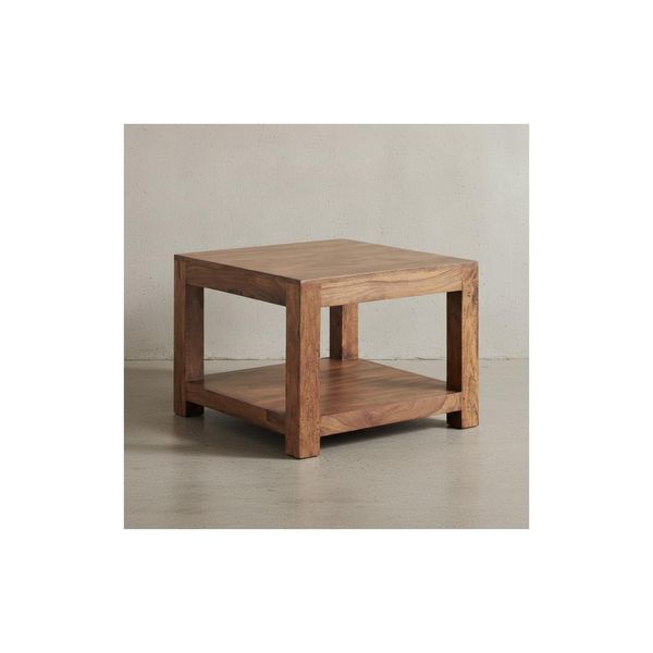 Kadima Design Couchtisch Nako Massivholz: Landhausstil, Ablagefach, Robust, Pflegeleicht-image
