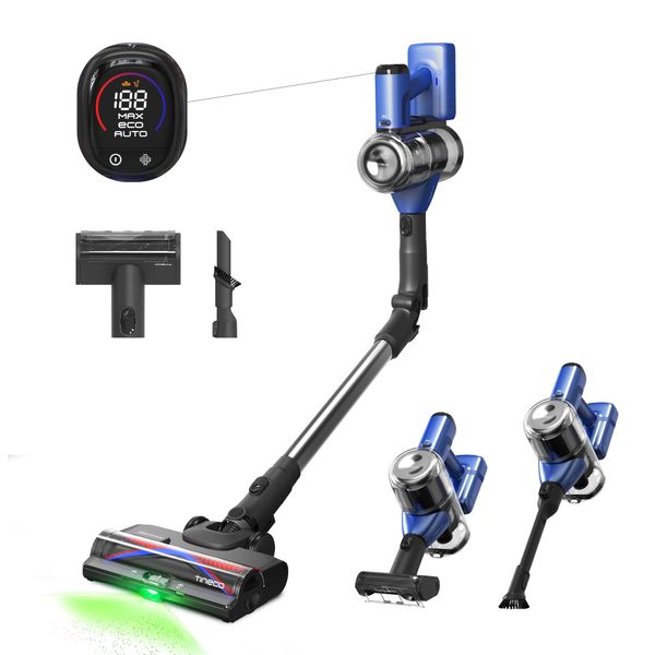 Tineco Akku-Hand-Und Stielstaubsauger "Pure One S50 Pro", Blau, Silber, B:27,7Cm H:115Cm T:26Cm, Akkusauger, Freistehende Ladestation, Anpassung Der Saugleistung, 95Min Power-Akku-image