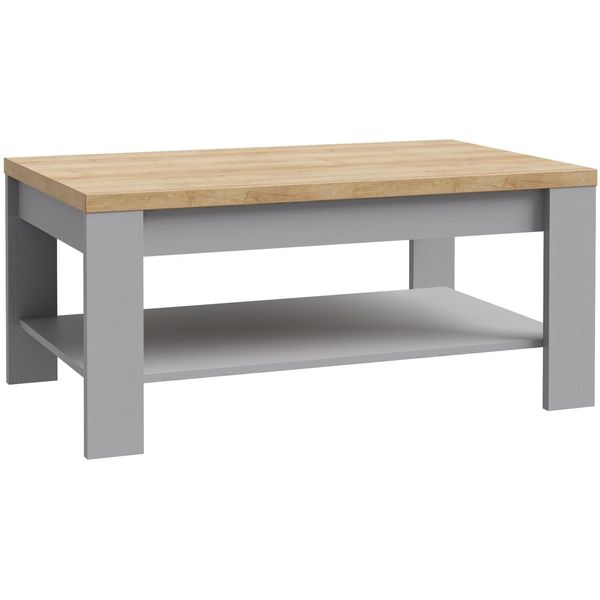 Couchtisch Forte "Bohol", Grau (Eichefarben, Grau, Eichefaeben), B:100Cm H:45,7Cm T:60Cm, Tische, Couchtisch, Breite Ca. 100 Cm-image