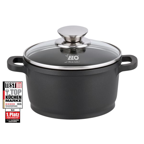 Kochtopf Elo "Alucast", Schwarz, H:8,8Cm Ø:16Cm, TöPfe, Kochtopf, Induktion-image