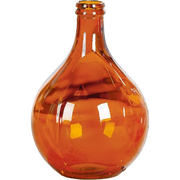 Tischvase Gilde "Vase Cordoba", Orange, B:29Cm H:43Cm T:29Cm Ø:29Cm, Glas, Vasen-image