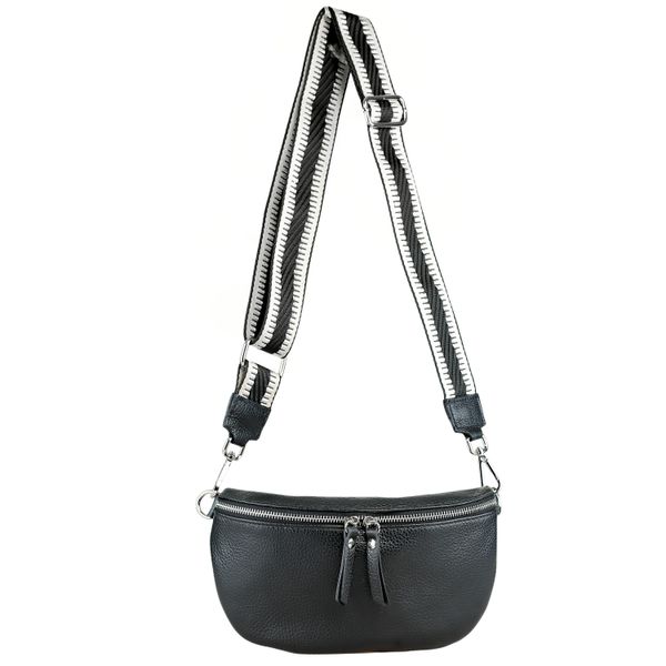 UmhäNgetasche "Nico", Damen, Gr. B/H/T: 30Cm X 15Cm X 7Cm Onesize, Schwarz, Leder, Collezione Alessandro, Taschen UmhäNgetasche, Ledertasche Mit Breitem Trageriemen-image