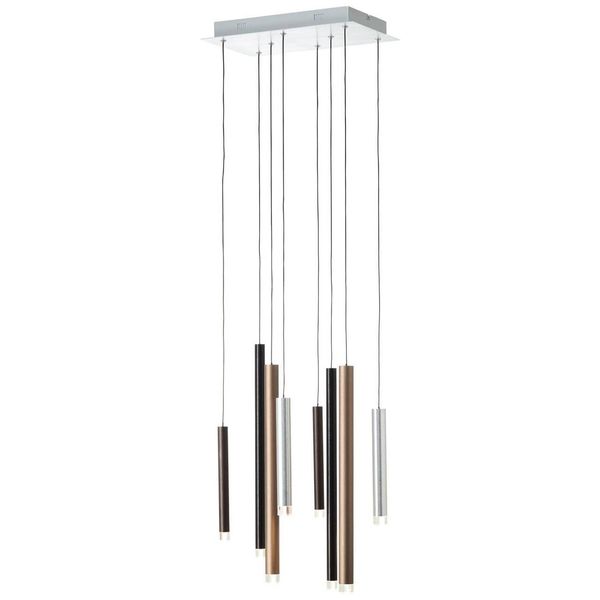 Brilliant Pendelleuchte "Cembalo", Braun (Braun, Kaffee), 8, H: 180Cm, 1 Stk., Leuchten, Led HäNgelampe 8Flg Braun/Kaffee, Pendelleuchte-image