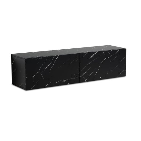 Wohnling WL6.863 Lowboard HäNgend Marmor-Optik Schwarz 120 Cm X 30 Cm X 30 Cm-image