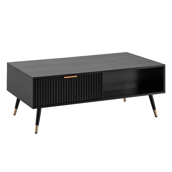 Wohnling WL6.883 Couchtisch Schwarz 110 Cm X 60 Cm X 43 Cm-image