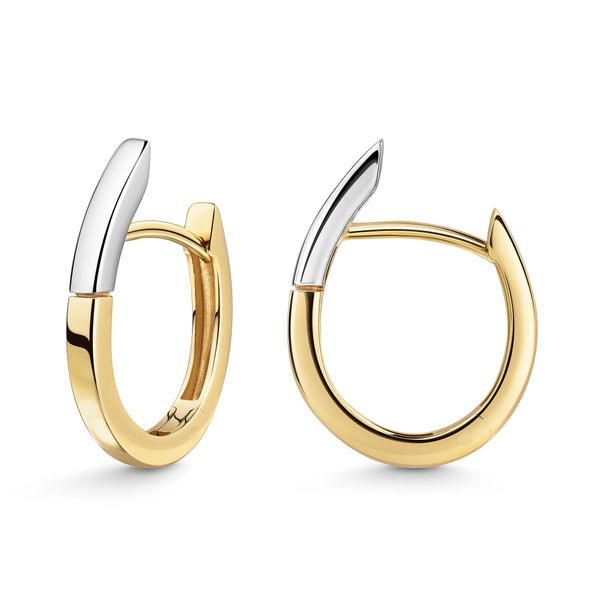 Paar Creolen "375/- Gelbgold Bicolor Glanz", Gold (Mehrfarbig), Fascination By Ellen K., Ohrringe, Damen, One-Size, Gold-image