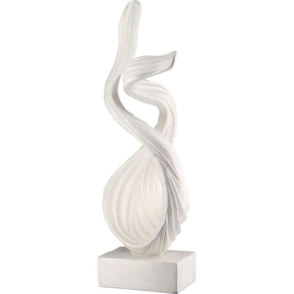 Skulptur Casablanca BY Gilde "Skulptur Abstrakt Liposo", Weiß (Creme), B:15Cm H:46,5Cm T:15Cm, Kunstharz, Dekofiguren-image