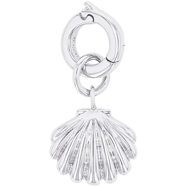 Charm-EinhäNger Amor "Muschel-Optik", Silber (Silberfarben), Charms, Damen, Silber 925 (Sterlingsilber)-image