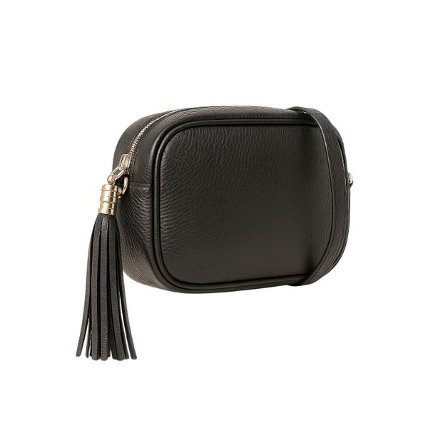 UmhäNgetasche "Alpha", Damen, Gr. B/H/T: 20Cm X 15Cm X 6Cm Onesize, Schwarz, Leder, Collezione Alessandro, Taschen UmhäNgetasche, Der Perfekte Klassiker Aus Leder-image