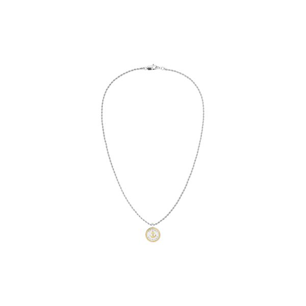Kette Mit AnhäNger Tommy Hilfiger "Nautical", Edelstahlfarben, Gelbgoldfarben, Halsketten, Herren, Edelstahl, L: 56 B: 4Mm, B:4Mm-image