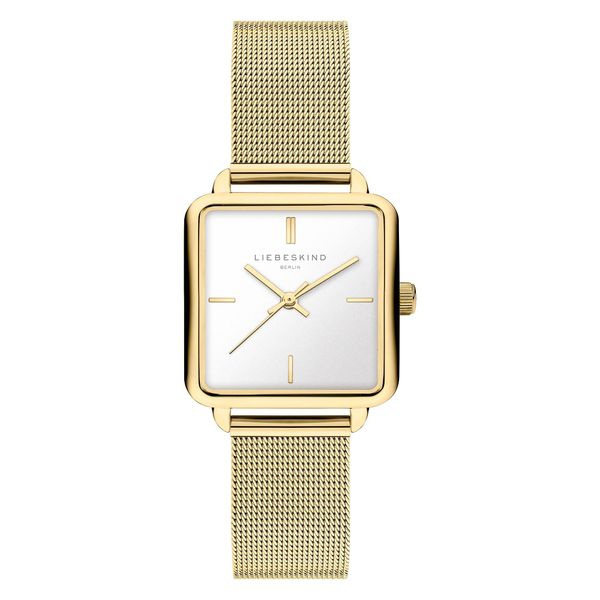 Quarzuhr Liebeskind Berlin "Modern Mesh", Gold (Goldfarben), Armbanduhren, Damen, Quarzuhr, Armbanduhr, Damenuhr, Edelstahlarmband, Analog-image