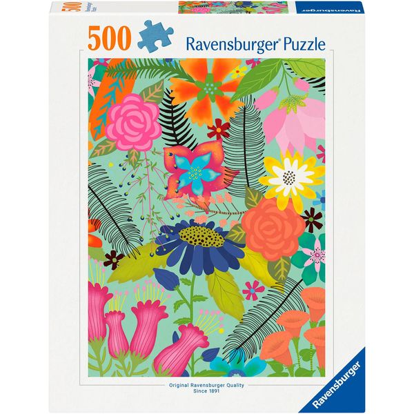 Puzzle Ravensburger "Blumenjungle", Bunt, Puzzles, Kinderb:36Cm H:49Cm, Pappe, Motiv, Made In Germany, B:36Cm H:49Cm-image