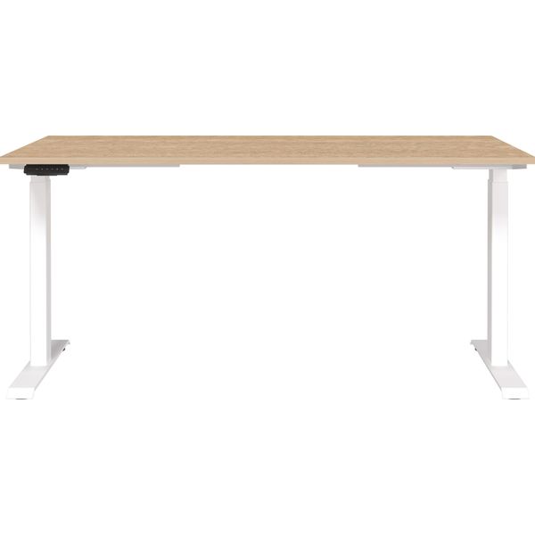 Schreibtisch Germania "Jet", Lindberg, Eiche, Nachbildung, Weiß, Weiß, Lindberg, Eiche, Nachbildung, B:160Cm H:72Cm T:80Cm, Tische, Schreibtisch-image
