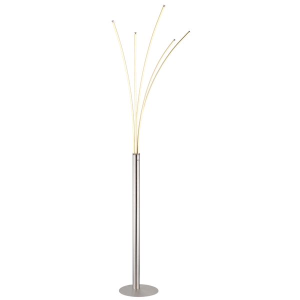 Globo Lighting Led Stehlampe "Bizzy", Nickel Matt, Leuchten, Stehleuchte/Wohnzimmer/Schlafzimmer/Flur, Led Stehlampe-image