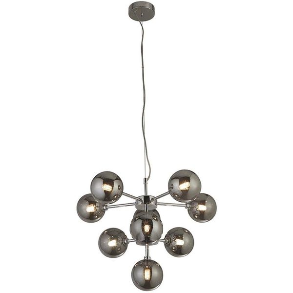 Searchlight Pendelleuchte "Lighting Collection 9Lt Pendelleuchte - Chrom", Chromfarben, H: 37Cm, 1 Stk., Leuchten, Pendelleuchte-image
