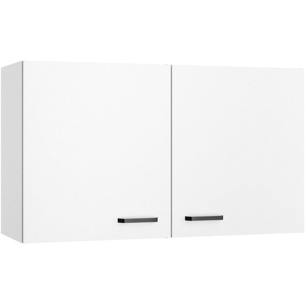 HäNgeschrank Optifit "Optimulti", Weiß, Weiß, B:100Cm H:57,6Cm T:34,6Cm, Holzwerkstoff, SchräNke, HäNgeschrank, Breite 100 Cm, Mit 2 TüRen, 1 Einlegeboden-image