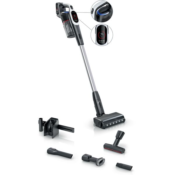 Bosch Akku-Stielstaubsauger "BKS931BA", Weiß, B:25Cm H:130Cm T:21,6Cm, Akkusauger, Hepa-Filtersystem, 10 Jahre Motorgarantie, Staubkomprimierung, Weiß-image