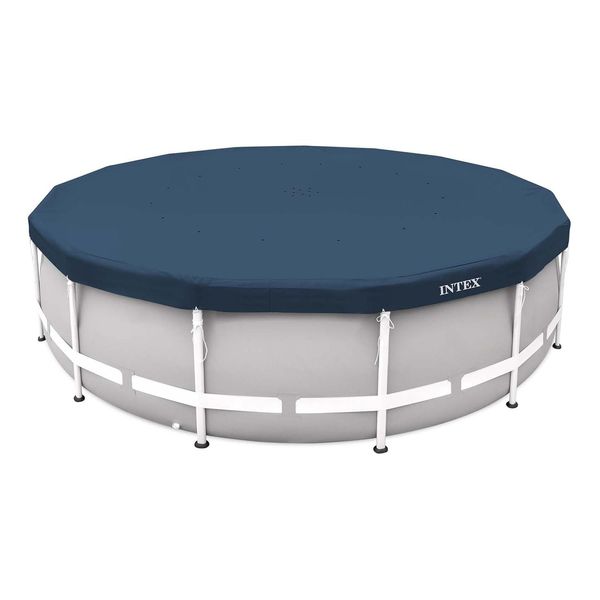 Intex 28083 Pool Abdeckplane Deluxe Rund 457 Cm Mit 20Cm ÜBerhang Plane Cover-image