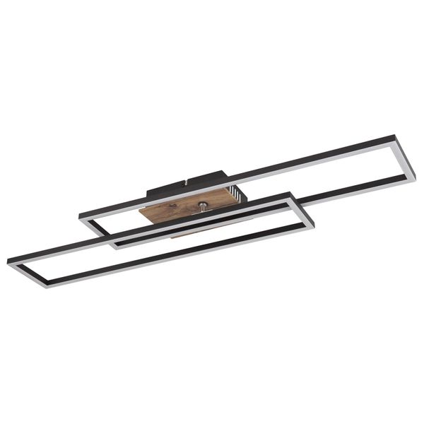 Globo Lighting Led Deckenleuchte "Dakari", Bunt (Schwarz, Natur), 1 Stk., Leuchten, Deckenlampe, Beweglich, Wohnzimmer, Schlafzimmer, Led Deckenleuchte-image