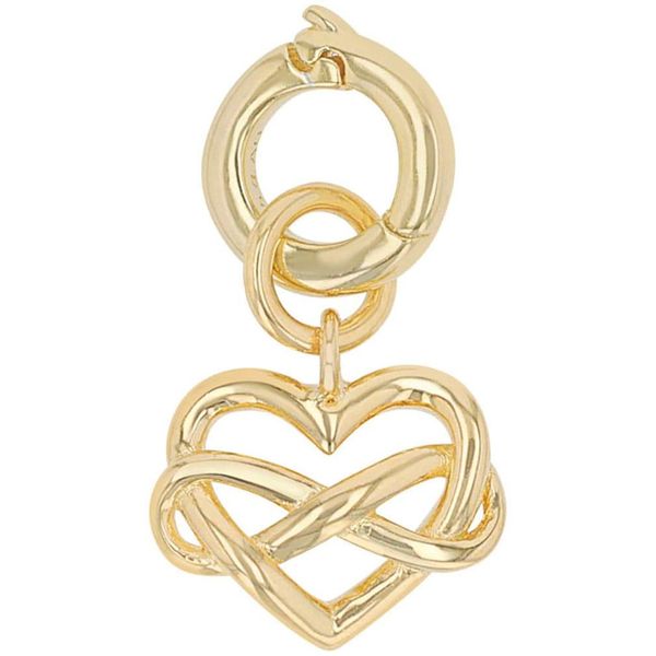 Charm-EinhäNger Amor "Herz/Infinity/Unendlichkeitsschleife", Gold (Gelbgoldfarben), Charms, Damen, Silber 925 (Sterlingsilber)-image