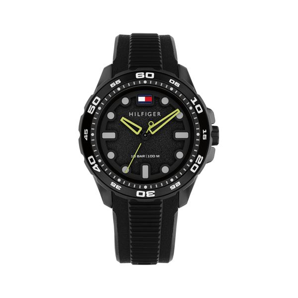 Quarzuhr Tommy Hilfiger "Th Regatta", Schwarz, Armbanduhren, Herren, Quarzuhr, Armbanduhr, Damenuhr, Herrenuhr, Silikonarmband, Analog-image
