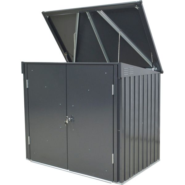 Aufbewahrungsbox Tepro "Universalbox Store Midi", Grau (Anthrazit), B:157,5Cm H:134Cm T:105Cm, Stahl, Aufbewahrungsboxen, Aufbewahrungsbox, Bxtxh: 157,5X105X134 Cm-image