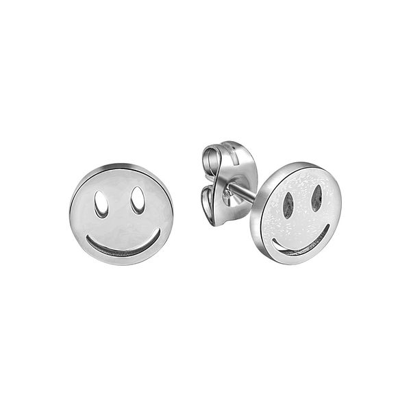 Paar Ohrstecker Firetti "Schmuck Geschenk Ohrschmuck Smile", Silber (Edelstahlfarben), Ohrringe, Damen, 8Mm, Edelstahl-image