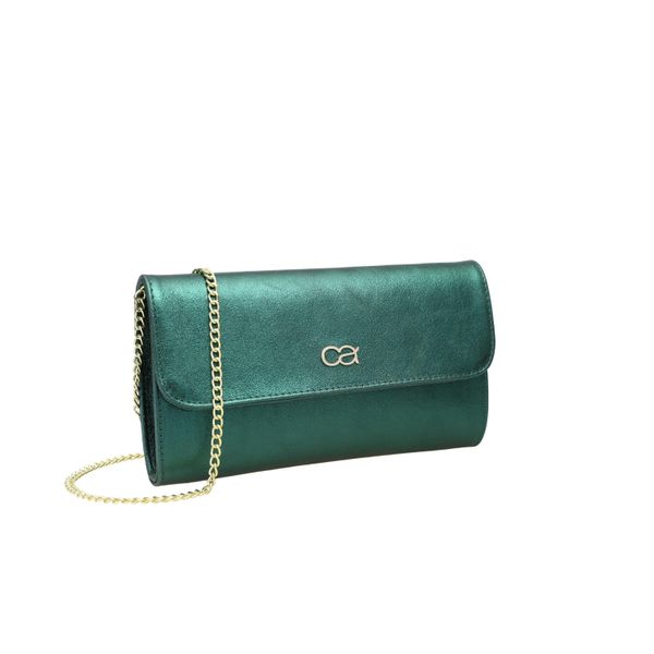 Clutch "Eleganz", Damen, Gr. B/H/T: 26Cm X 15Cm X 5Cm Onesize, GrüN (Jade), Leder, Collezione Alessandro, Taschen, Aus Leder, Mit Separaten FäChern-image