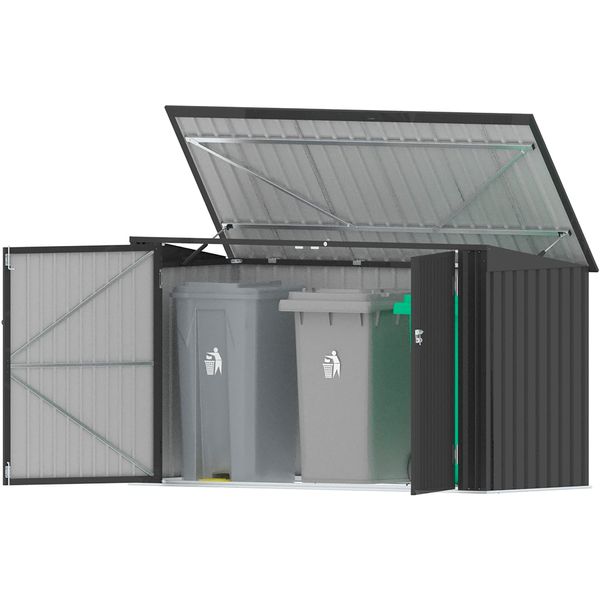 Aufbewahrungsbox Tepro "Universalbox Store Max", Grau (Anthrazit), B:232,5Cm H:132Cm T:104,5Cm, Metall, Aufbewahrungsboxen, Aufbewahrungsbox, Bxtxh: 232,5X104,5X132 Cm-image
