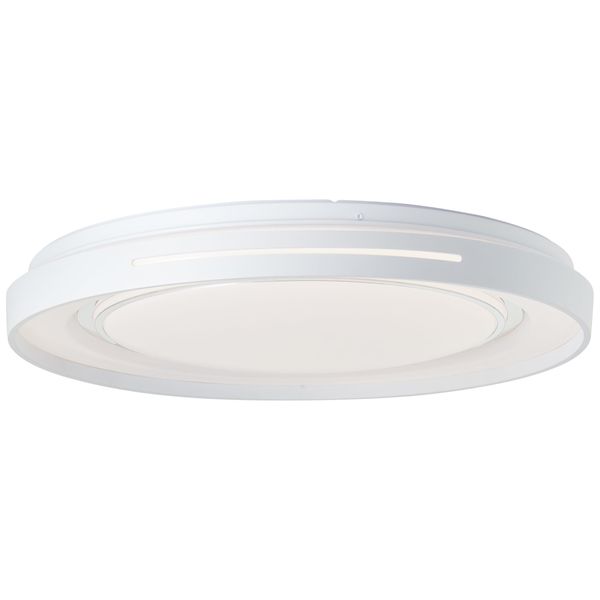 Brilliant Led Deckenleuchte "Barty", Weiß (Weiß, Chromfarben), 1, Ø 48,5Cm H: 6,5Cm, 1 Stk., Leuchten, Dimmbar- Mit Fernbedienung - Mit Nachtlichtfunktion, Led Deckenleuchte-image