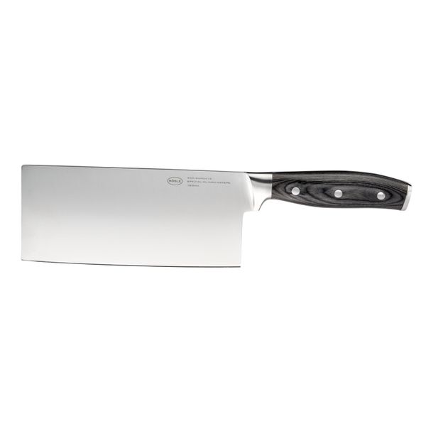 Kochmesser RÖSle "Chinesisches Messer Wolfgrey, 18 Cm, Griff Pakka", Silber (Silberfarben), KlingenläNge 18Cm, X50 Crmov15 Klingenstahl, Kochmesser, Kochmesser-image