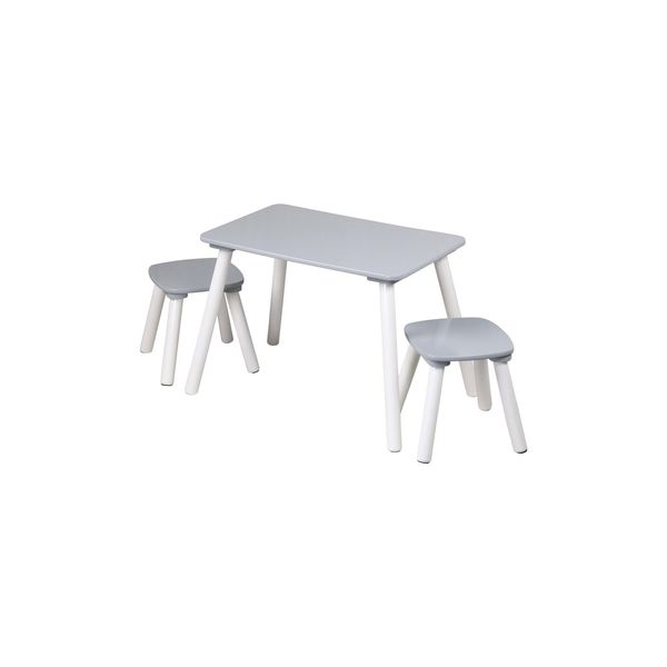 1 Kindertisch Mit 2 StüHlen; Grau, Fsc-image