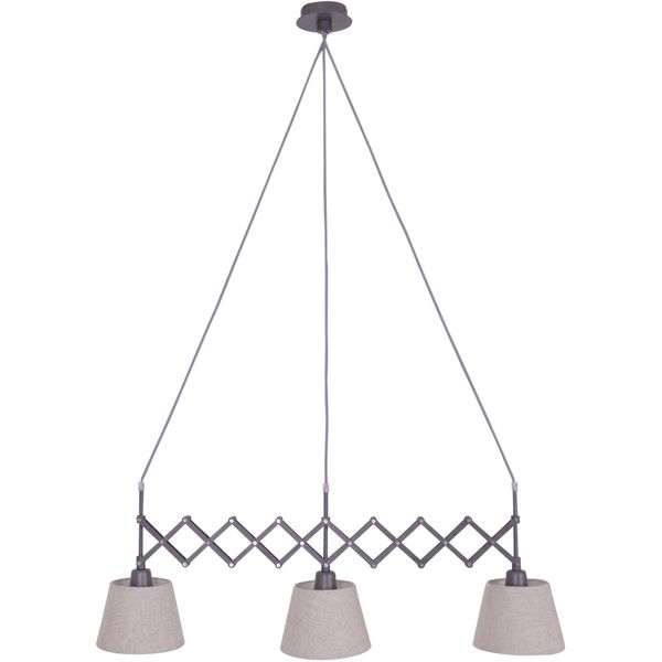 Näve Pendelleuchte "Adrienne", Braun (Braun, Natur), 3, Ø 52Cm, 1 Stk., Leuchten, W: 52-86Cm Nature 3X E27 Max. 40W,Material: Eisen, PVC Kunststoff, Pendelleuchte-image