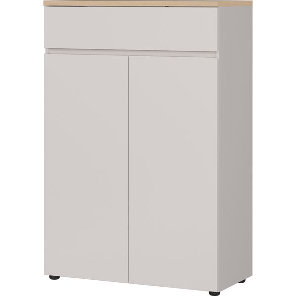 Aktenschrank Germania "Lissabon", Kaschmir, Lindberg, Eiche, Nachbildung, B:80Cm H:120Cm T:40Cm, Holzwerkstoff, SchräNke-image
