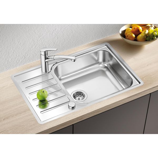 KüChenspüLe Blanco "Lantos Xl 6 S-IF Compact", Silber (Edelstahl BüRstfinish), B:78Cm, Edelstahl, KüChenspüLen-image
