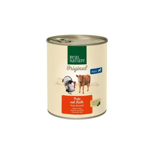 Real Nature Nourriture Humide Chien Adulte Dinde Au Veau 12X800 G-image